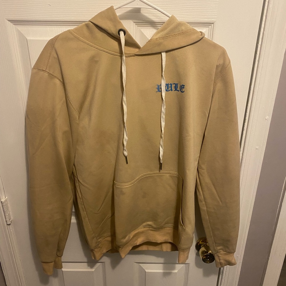 Men’s forever 21 Rule hoodie tan blue angel wings size M